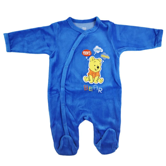 Disney Winnie der Pooh Baby Kleinkind Strampler Einteiler Velour - WS-Trend.de Gr. 62 - 92